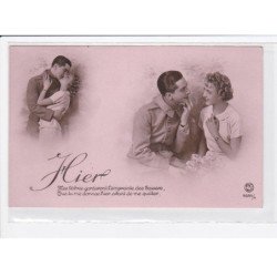 FANTAISIE: femme et homme, couple, bisou - très bon état