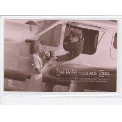 FANTAISIE: femme et homme, couple, aviation - très bon état