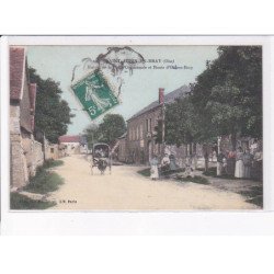SAINT-AUBIN-en-BRAY: entrée de la place communale et route d'onf-en-bray - très bon état