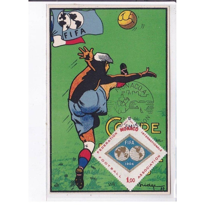 MONACO: fifa, footballeur, illustration, carte maximum - état