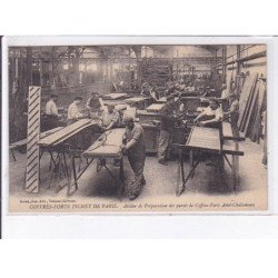 PARIS: coffres-forts fichet de paris, atelier de préparation des parois de coffres-forts, anti-chalumeau - très bon état