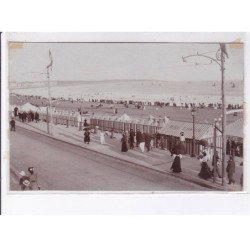 SABLES D'OLONNE: souvenir de l'escadre aux sables d'olonne 26 août 1906, carte photo panoramique 5 volet - état