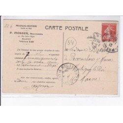 NANCY: exposition de 1909, stand de la maison mosser, diplôme d'honneur - très bon état