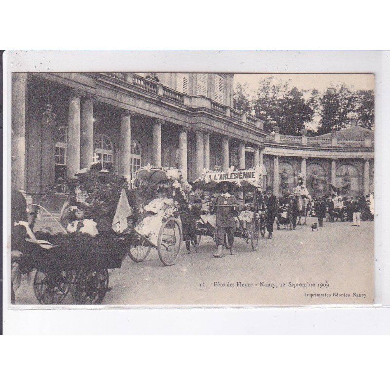 NANCY: fête des fleurs, 1909, attelages - très bon état