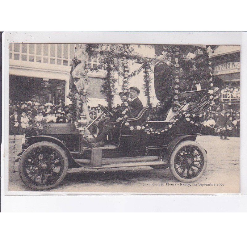 NANCY: fête des fleurs, 1909, automobile - très bon état