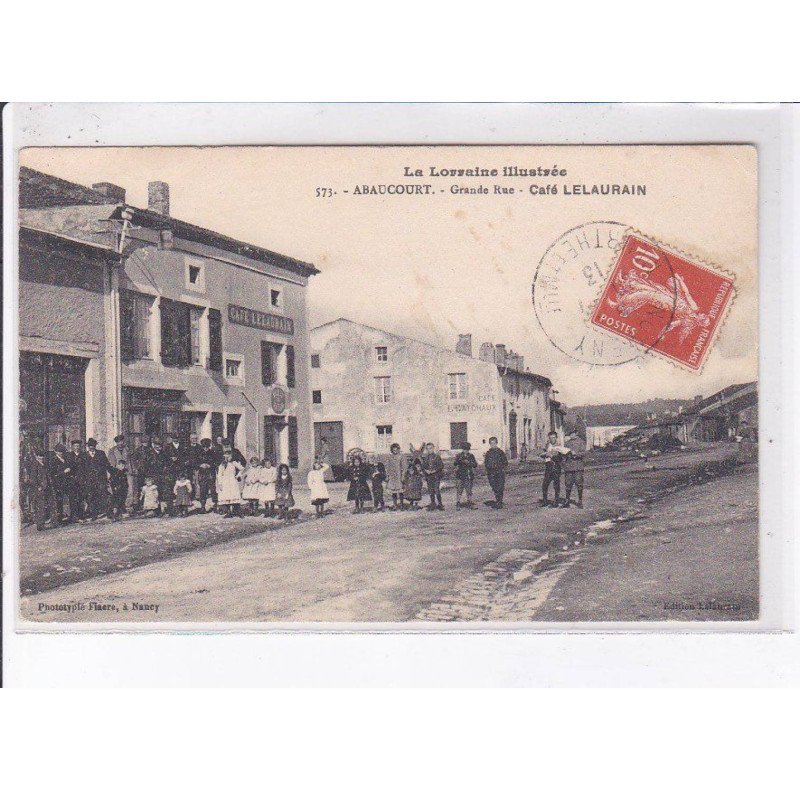 ABAUCOURT: grande rue, café lelaurain - très bon état