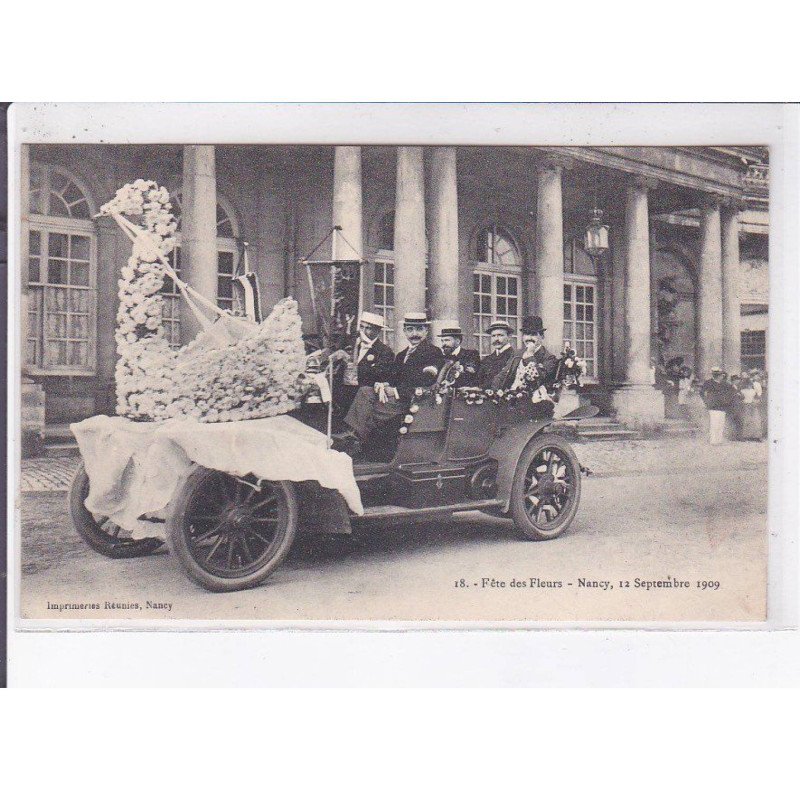 NANCY: fête des fleurs, septembre 1909, automobile - très bon état