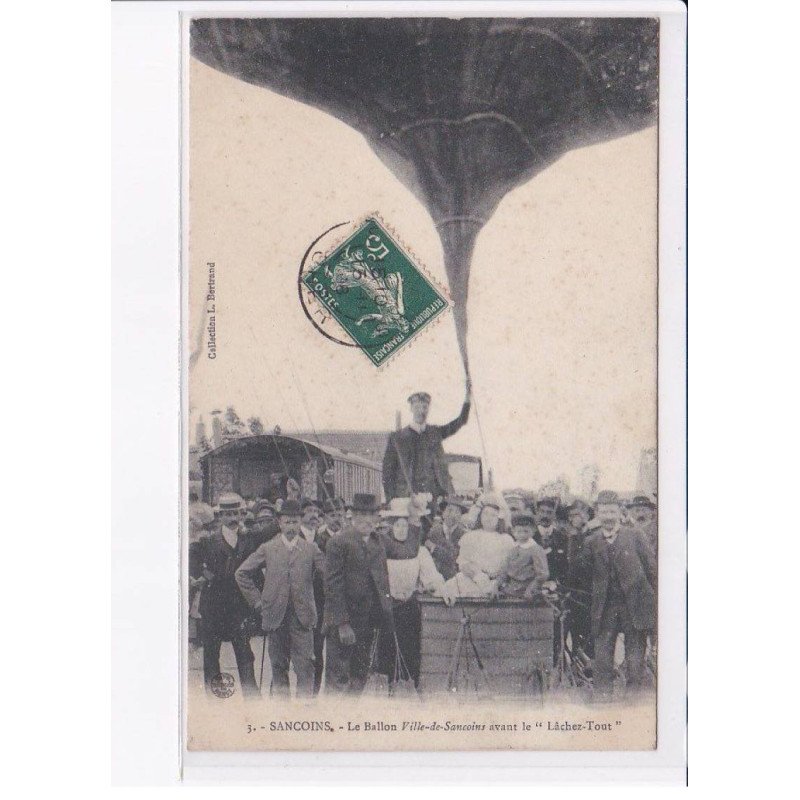 SANCOINS: le ballon villa-de-sancoins avant le "lâchez-tout" - très bon état
