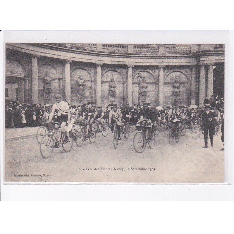 NANCY: fête des fleurs, 1909, cyclistes, vélo - très bon état