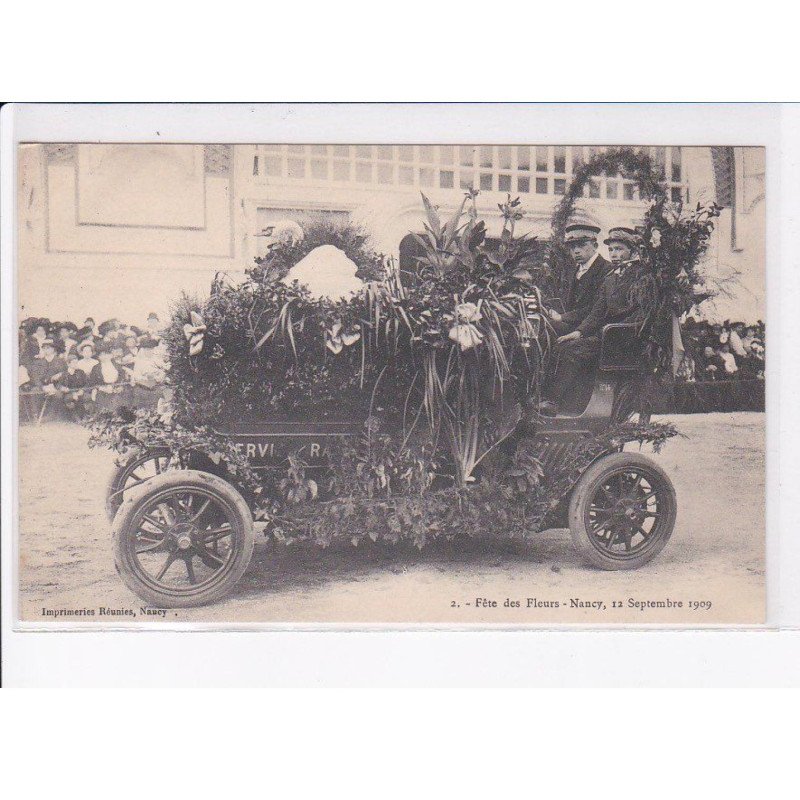 NANCY: fête des fleurs, 1909, zutomobile - très bon état