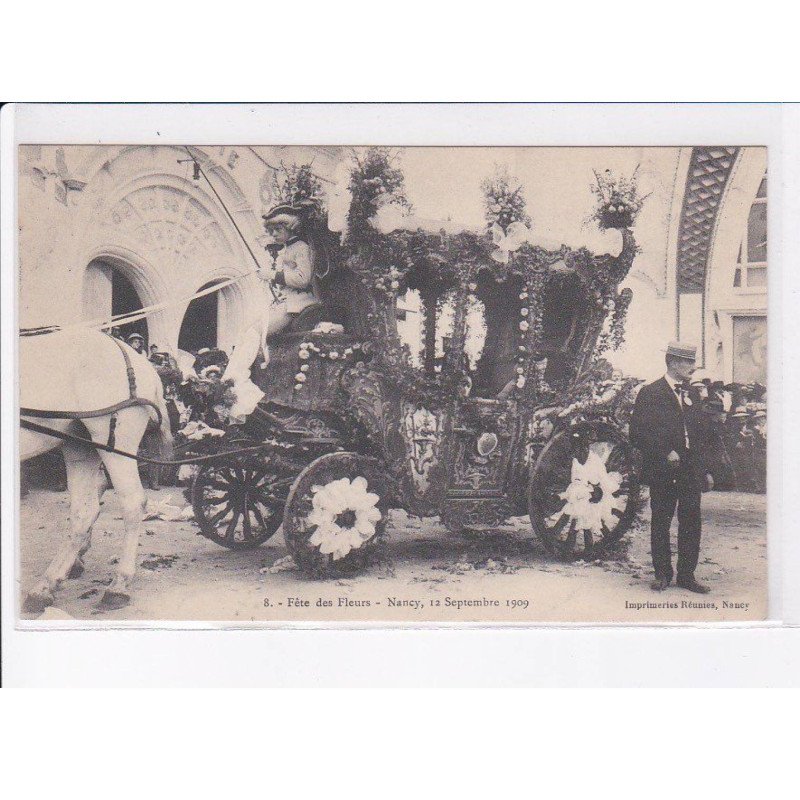 NANCY: fête des fleurs, 1909, automobile - très bon état