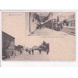 IGNEY-AVRICOURT: le train d'allemagne arrivé en gare, frontière - très bon état