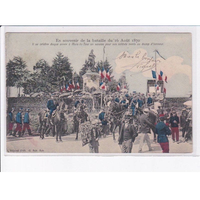 MEURTHE-et-MOSELLE: souvenir de la bataille du 16 aopût 1870 - très bon état
