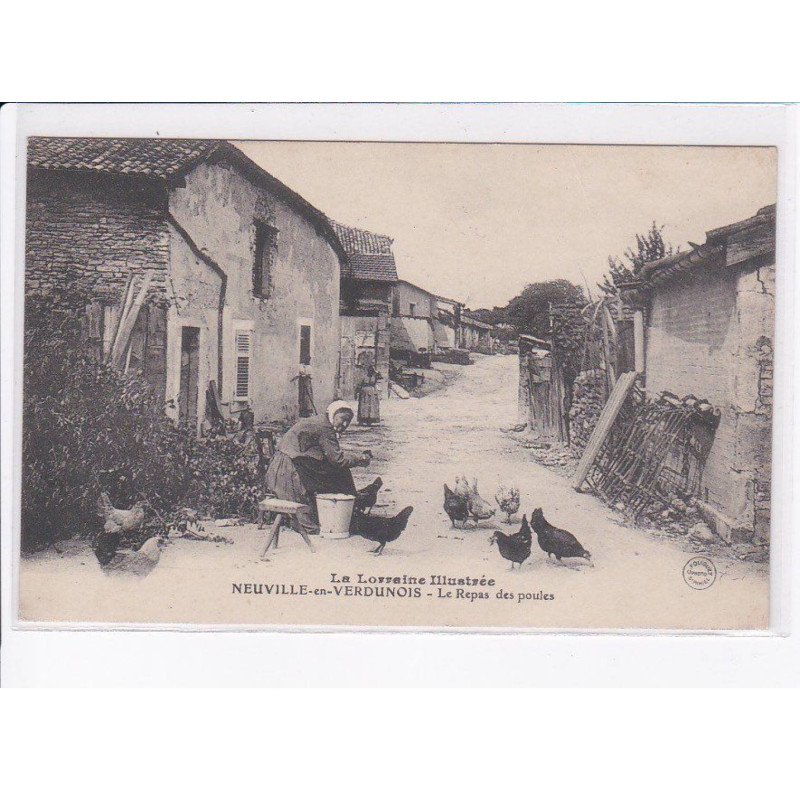 NEUVILLE-en-VERDUNOIS: le repas des poules - état