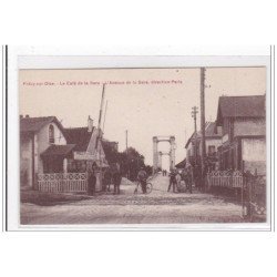 PRECY sur OISE : le café de la gare, l'avenue de la gare, direction paris (passage a niveau) - tres bon etat