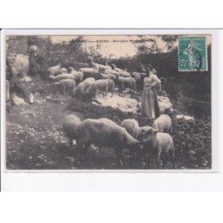 SAINT-HONORE-les-BAINS: bergère, moutons - très bon état