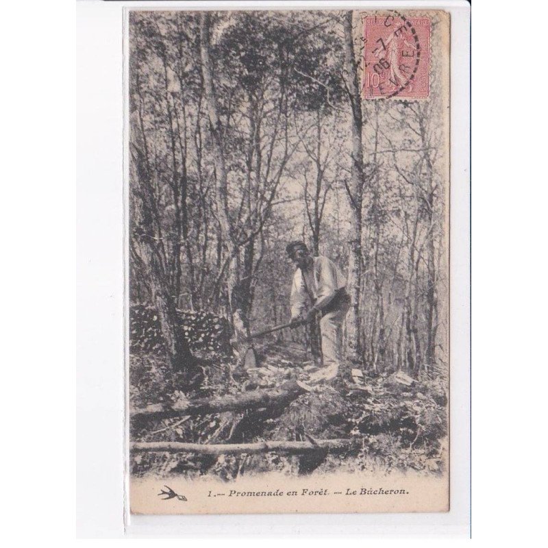 NIEVRE: promenade en forêt, le bûcheron - état