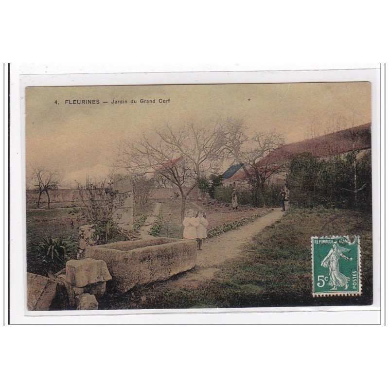 FLEURINES : jardin du grand cerf - tres bon etat