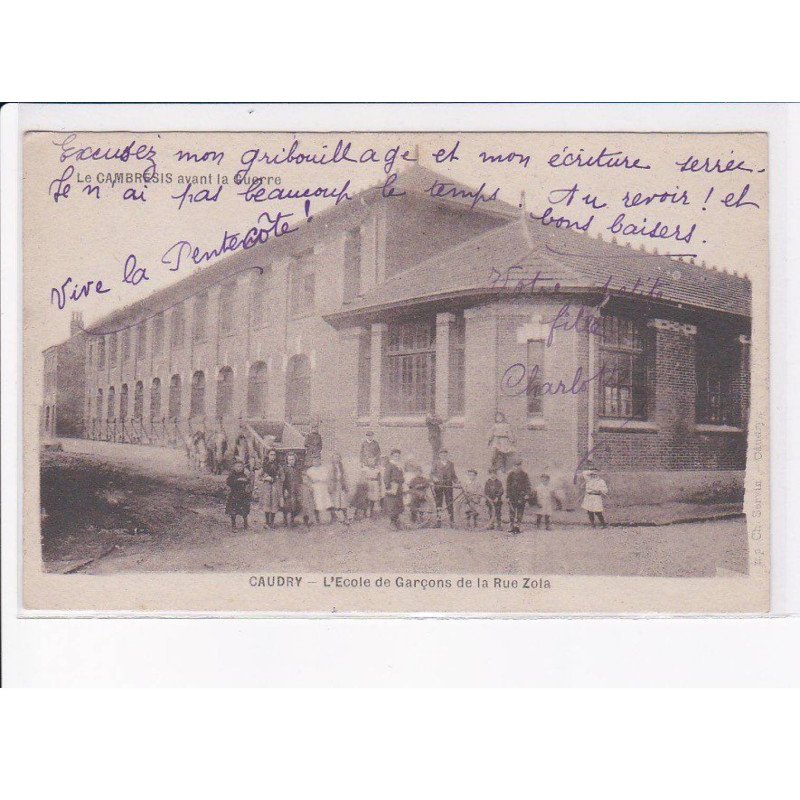CAUDRY: l'école de garçons de la rue zola - très bon état