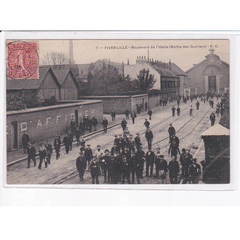 FIVES-LILLE: boulevard de l'usine (sortie des ouvriers) - très bon état