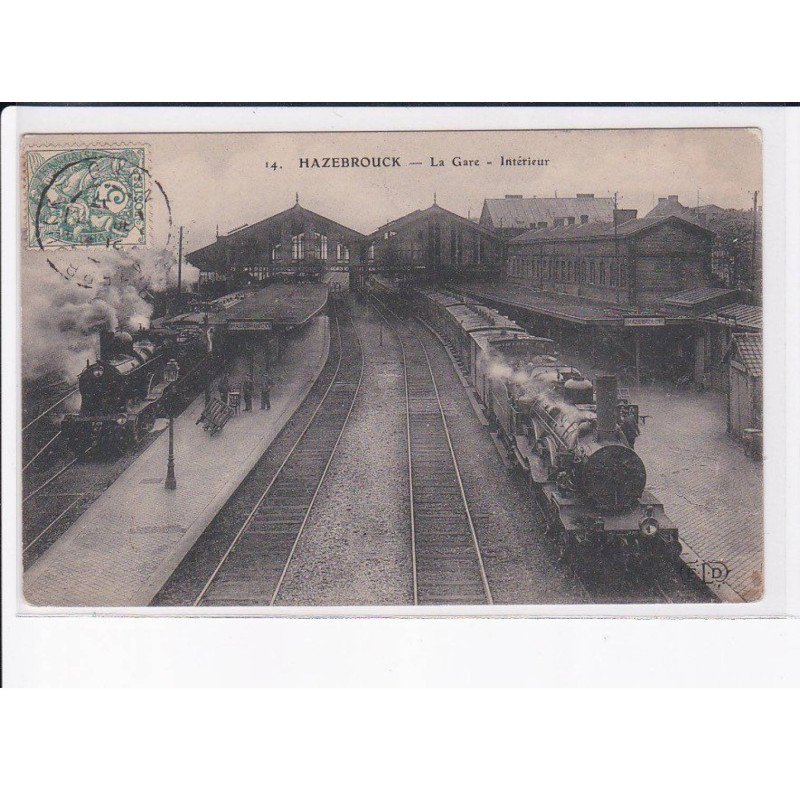 HAZEBROUCK: la gare, intérieur - très bon état