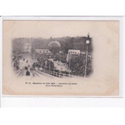 LILLE: exposition 1902, ascension du ballon de la water-chute - très bon état