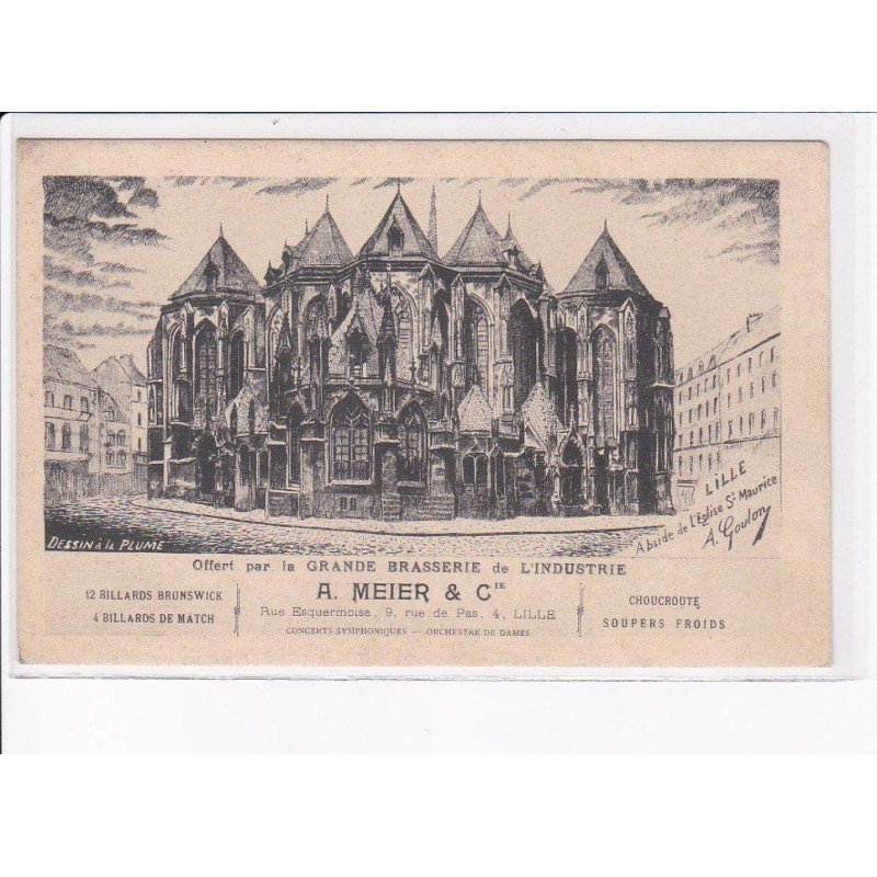 LILLE: abside de l'église saint-maurice - très bon état