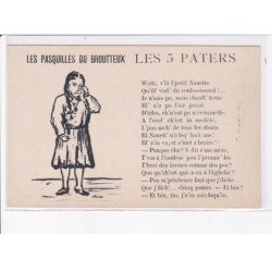 LILLE: 21CPA le portrait du broutteux, les pasquilles de broutteux - très bon état