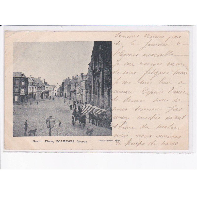 SOLESMES: grand place - état