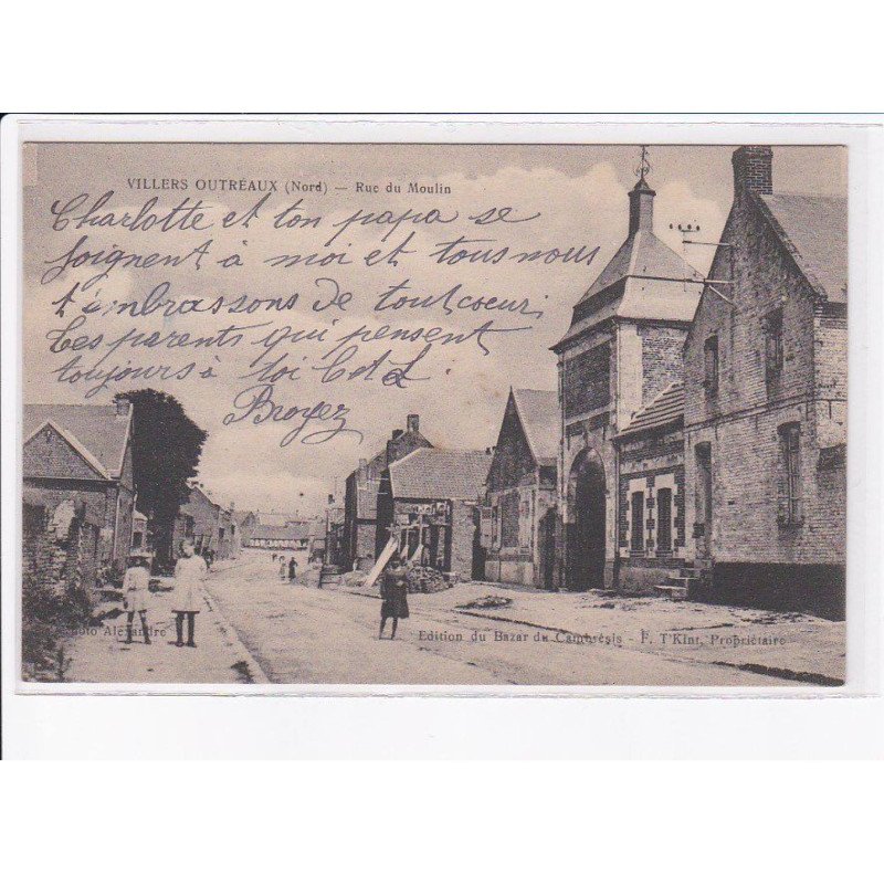 VILLERS OUTREAUX: rue du moulin - très bon état
