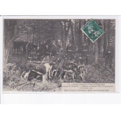 COMPIEGNE: chasse à courre en forêt, équipage de chézelles 1907 - très bon état