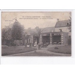 COMPIEGNE: vieux moulin, hôtel-café-restaurant reuiller, la terrasse du jardin - très bon état