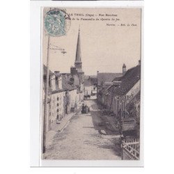 LE THEIL : rue bacchus, vue de la passerelle du chemin de fer - tres bon etat