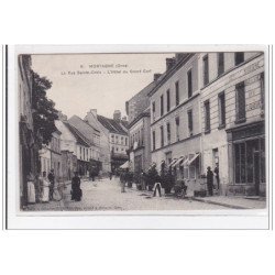 MORTAGNE : la rue saint-croix, l'hotel du grand cerf - tres bon etat