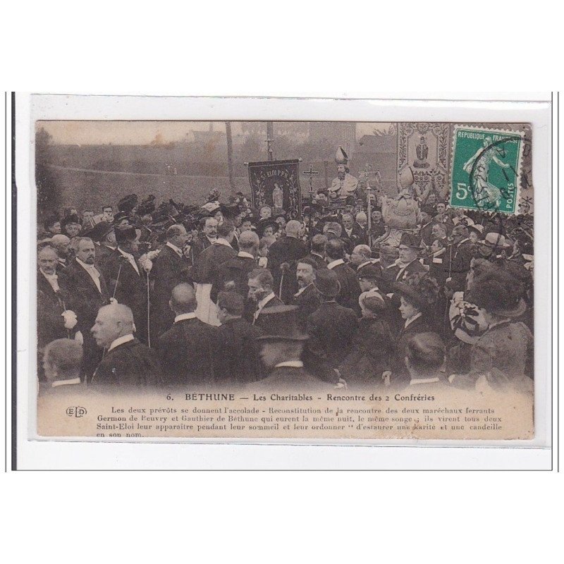 BETHUNE : les charitables, rencontre des 2 confreries - tres bon etat