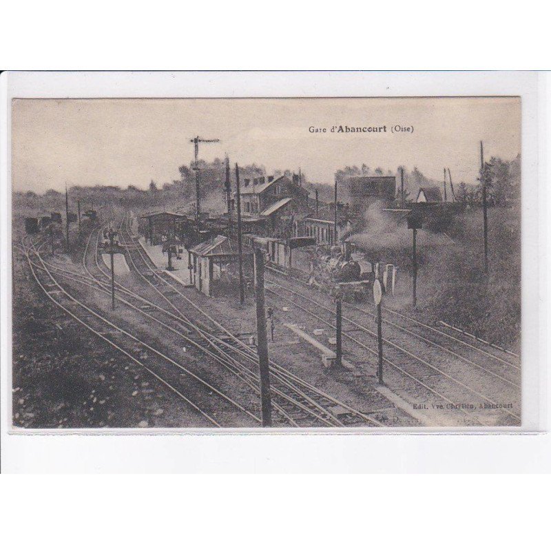ABANCOURT: gare, chemin de fer - très bon état