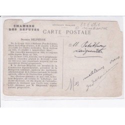 ANSAUVILLERS: Docteur Delpierre, député conseiller général de l'oise, maire d'ansauvillers autographe - état