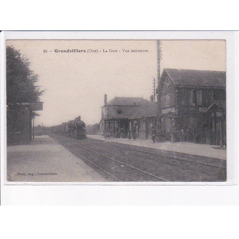 GRANDVILLIERS: la gare, vue intérieure - très bon état