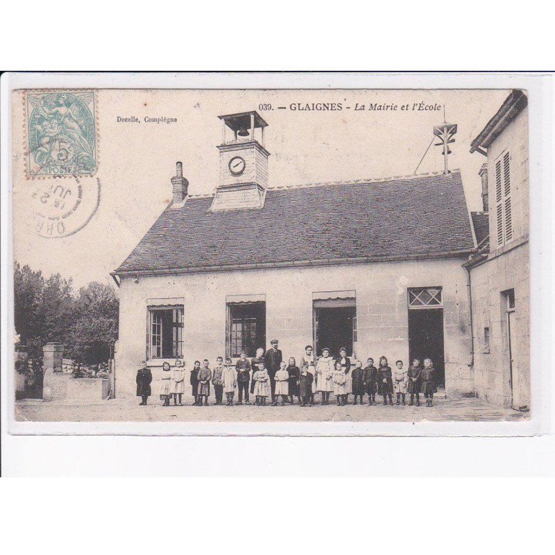 GLAIGNES: la mairie et l'école - état