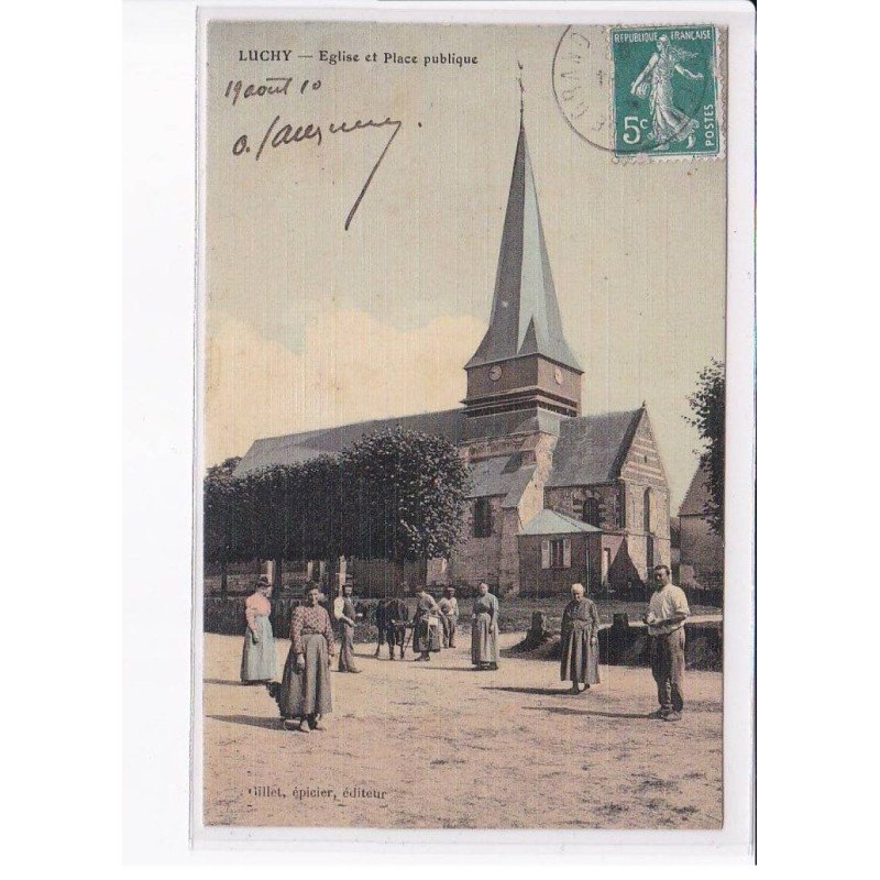 LUCHY: église et place publique - très bon état