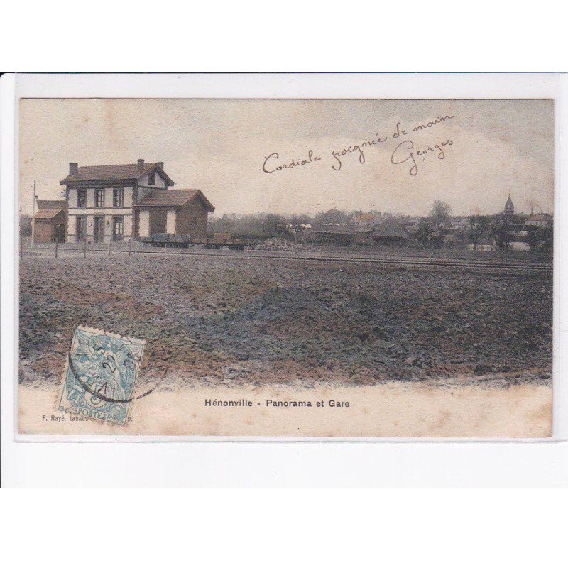 HENONVILLE: panorama et gare - état
