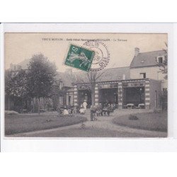 VIEUX-MOULIN: café hôtel restaurant reuiller, la terrasse, cachet perlé - état