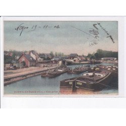 PONT-L'EVEQUE: vue prise du pont chamet(?), canal - état