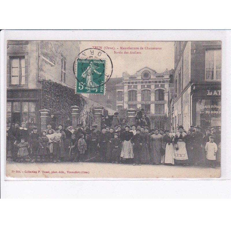 TRUN: manufacture de chaussures, sortie des ateliers - état