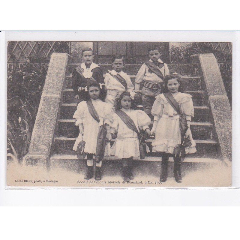REMALARD: société de secours, 1909 - très bon état
