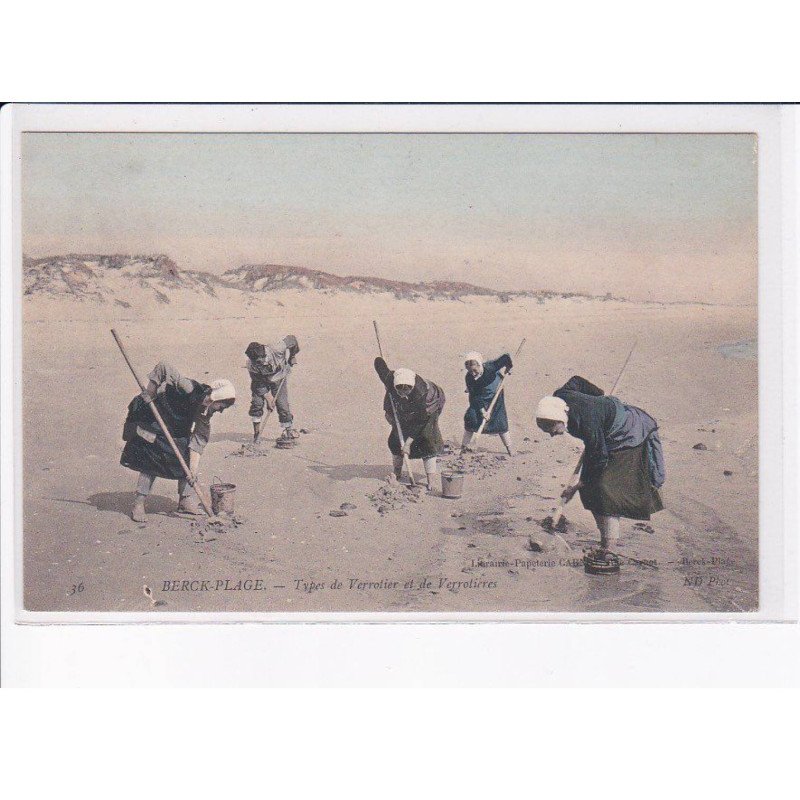 BERCK-PLAGE: types de verrotier et de verrotières - très bon état