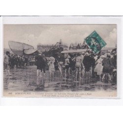BERCK-PLAGE: aviateur levasseur sur hydravion nieuport fait escale à berck 1913 - très bon état