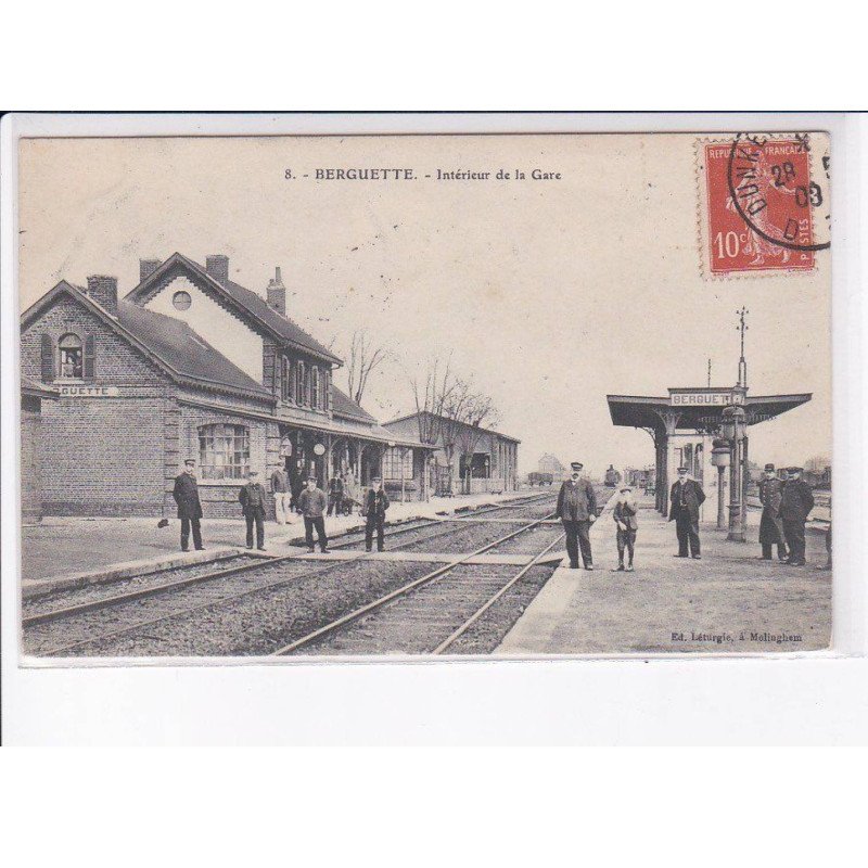 BERGUETTE: intérieur de la gare - très bon état
