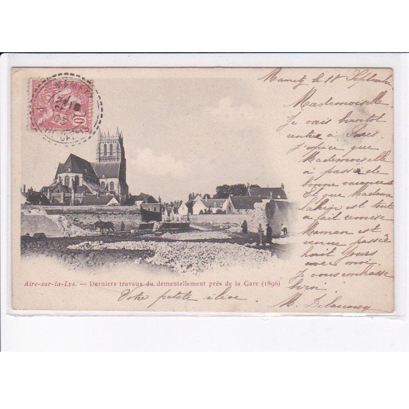 AIRE-sur-la-LYS: derniers travaux du démentellement près de la gare - très bon état