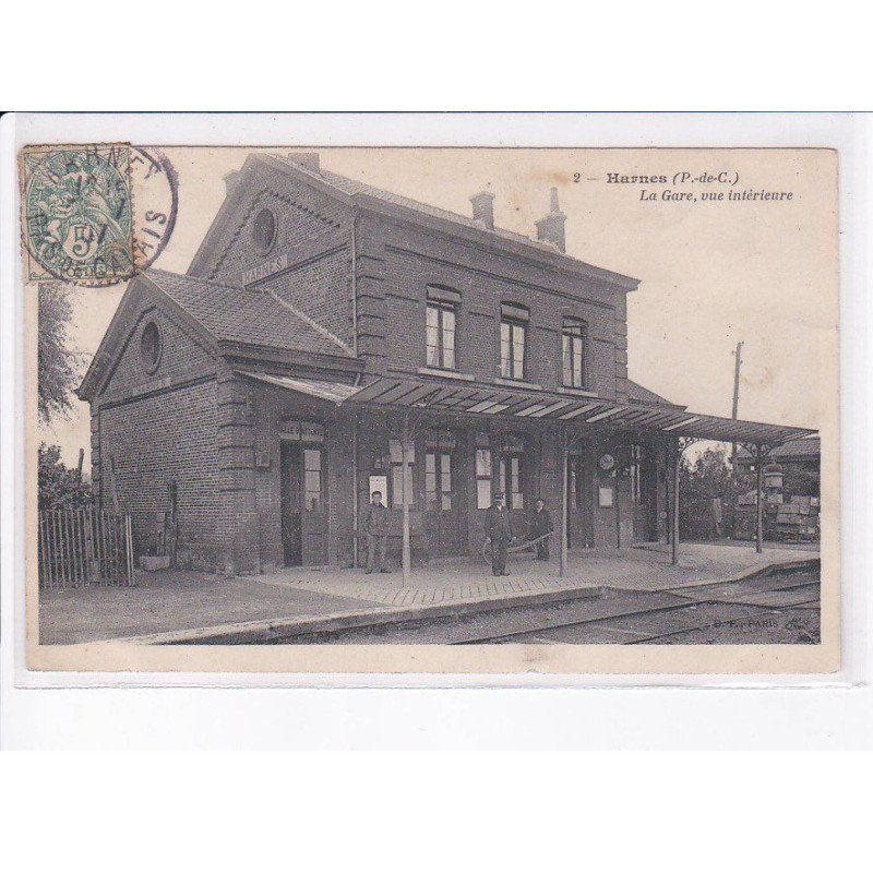 HARNES: la gare, vue intérieure - très bon état